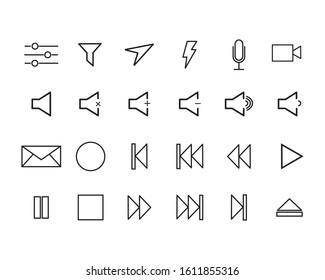 Icon Music Design Illustrator set