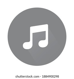 an icon music in grey circle