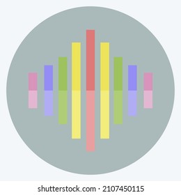 Icon Music Indicator I - Flat Style - Simple illustration, Good for Prints , Announcements, Etc
