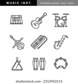 Icon Music Instruments Collection of Iconic Musical Tools