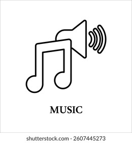 Icon a music, isolated against a clean background.
