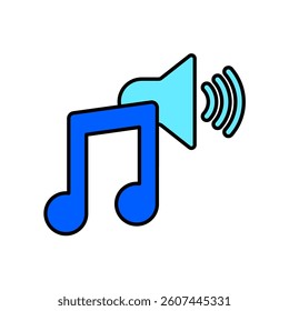 Icon a music, isolated against a clean background.
