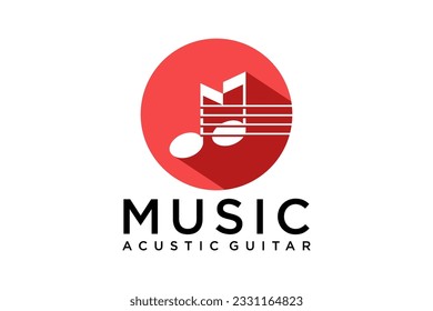 elemento de diseño de logotipo de música de iconos, icono de música de notas