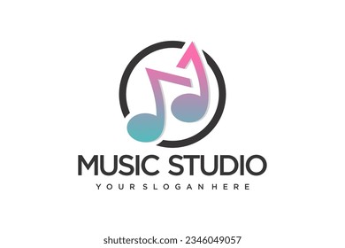 icon music logo design element ,note music icon