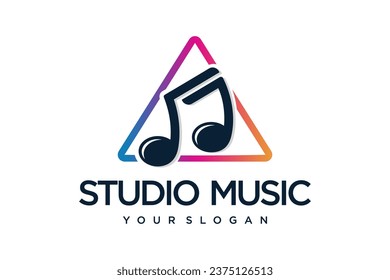 elemento de diseño de logotipo de música de iconos, icono de música de notas