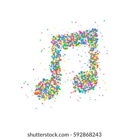 Icon music of multicolored circles. Vector illustration.