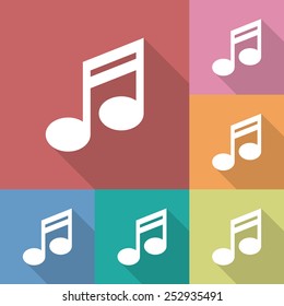 Icon of music note 