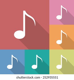 Icon of music note 