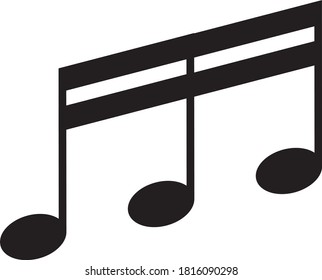 icon of music note on white background