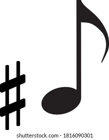 icono de nota musical sobre fondo blanco