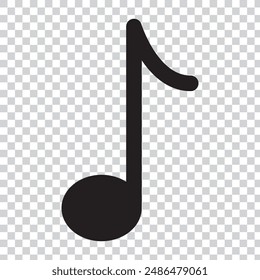 Icon of music note. Music Note Icon, Treble Clef, Bass Clef, Sharp, Flat. Continuous one line hand drawing music icon and musical symbols outline vector minimalist style.
