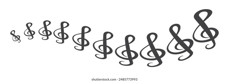 Icon of music note. Music icon vector, Melody, song, note, sound, audio sign Isolated.