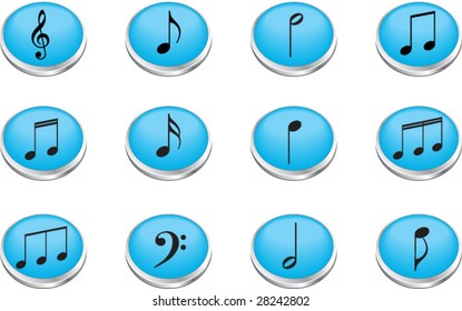 Icon. Music notes. Vector.