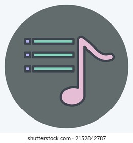 Icon Music Options. suitable for music symbol. color mate style. simple design editable. design template vector. simple symbol illustration