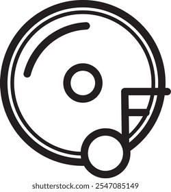 icon music plate for web or mobile
