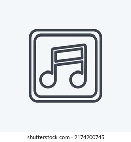 Icon Music Player. suitable for Web Interface symbol. line style. simple design editable. design template vector. simple symbol illustration