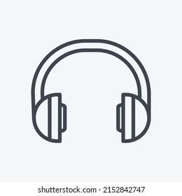 Icon Music Playing. suitable for music symbol. line style. simple design editable. design template vector. simple symbol illustration