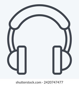 Icon Music. related to Podcast symbol. line style. simple design editable. simple illustration
