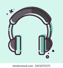 Icon Music. related to Podcast symbol. MBE style. simple design editable. simple illustration