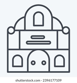 Icon Music. related to Theatre Gradient symbol. line style. simple design editable. simple illustration