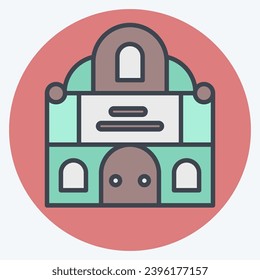 Icon Music. related to Theatre Gradient symbol. color mate style. simple design editable. simple illustration