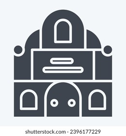 Icon Music. related to Theatre Gradient symbol. glyph style. simple design editable. simple illustration