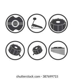 icon music set drums