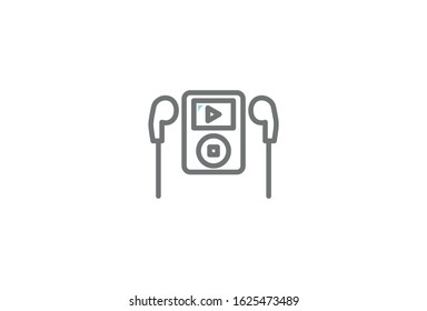 Icon Music Sound Multimedia Vector Illustrator Simple Design