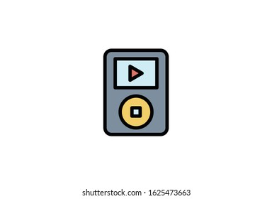 Icon Music Sound Multimedia Vector Illustrator Simple Design