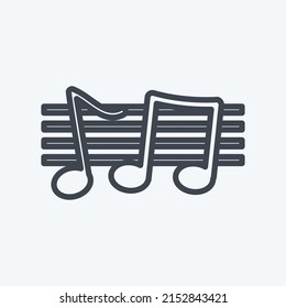 Icon Music Staff Suitable Music Symbol Stock Vector (Royalty Free