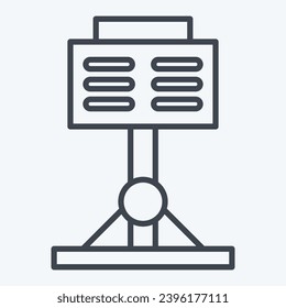 Icon Music Stand. related to Theatre Gradient symbol. line style. simple design editable. simple illustration