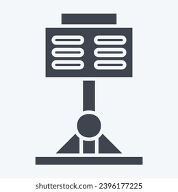 Icon Music Stand. related to Theatre Gradient symbol. glyph style. simple design editable. simple illustration
