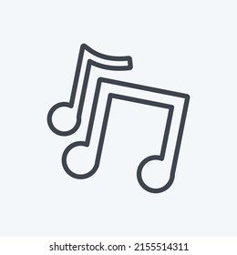 Icon Music. suitable for party symbol. line style. simple design editable. design template vector. simple symbol illustration