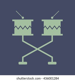 Icon of Musical Drum. Eps-10.