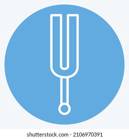 Icon Musical Fork - Blue Eyes Style - Simple illustration, Good for Prints , Announcements, Etc
