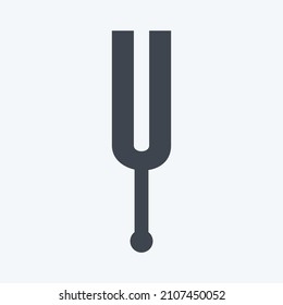 Icon Musical Fork - Glyph Style - Simple illustration, Good for Prints , Announcements, Etc