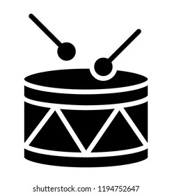 Icon of musical instrument depicting drum