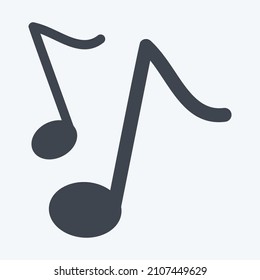 Icon Musical Note I - Glyph Style - Simple illustration, Good for Prints , Announcements, Etc
