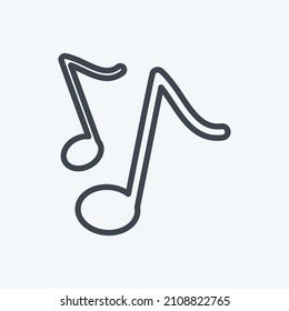 Icon Musical Note I - Line Style - Simple illustration, Good for Prints , Announcements, Etc