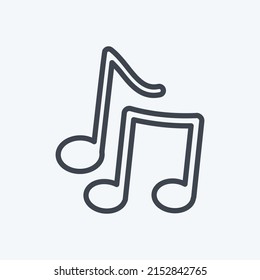 Icon Musical Note. suitable for music symbol. line style. simple design editable. design template vector. simple symbol illustration