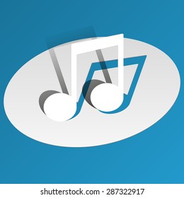 icon of musical notes vector illustration