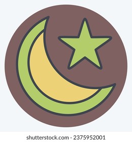 Icon Muslim. related to India symbol. color mate style. simple design editable. simple illustration