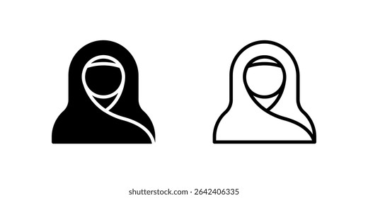 Icon of a Muslim woman wearing hijab.