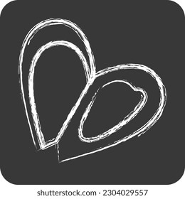 Icon Mussel. suitable for seafood symbol. chalk Style. simple design editable. design template vector