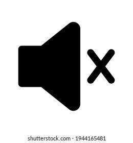 Icon Mute With Style Glyph 