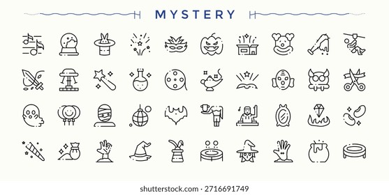 Icon, Mystery, Magic, Wizard, Miracle, Magical, Entertainment, Trick, Witch, Fortune, Stick, Art, Pot, Teller, Halloween, Hat, Wonder, Fantasy, Magician, Star, Spell, Witchcraft, Object, Potion, Wand, Tarot, Crystal, Mystery, Line, Outline, Collection, Lined, Pictogram, Thin, Trendy, Skull, Logotype, Clothing, Vial, Scary, Vintage, Play, Candle, Element, Gem, Cauldron