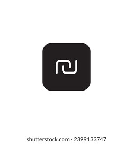 icono n moderno, simple, abstracto
