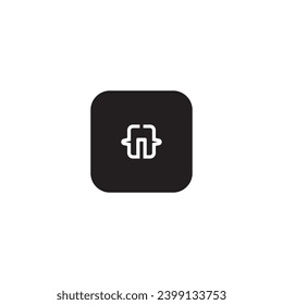 icono n moderno, simple, abstracto