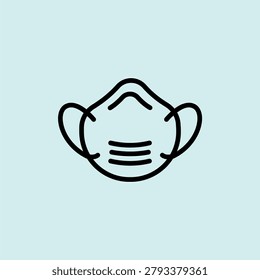 Icon of an N95 mask, essential for filtering virus-laden dust.