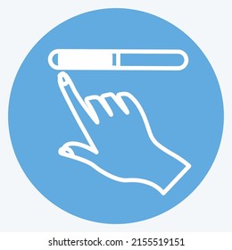 Icon Nail Filer. suitable for beauty care symbol. blue eyes style. simple design editable. design template vector. simple symbol illustration